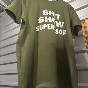 Olive Green Graphic T-Shirt